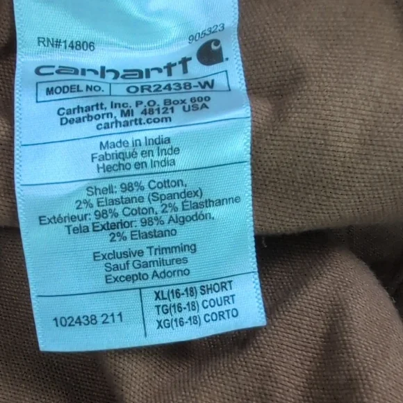 Carhartt Women's Brown Work Overalls - Picture 3 of 6